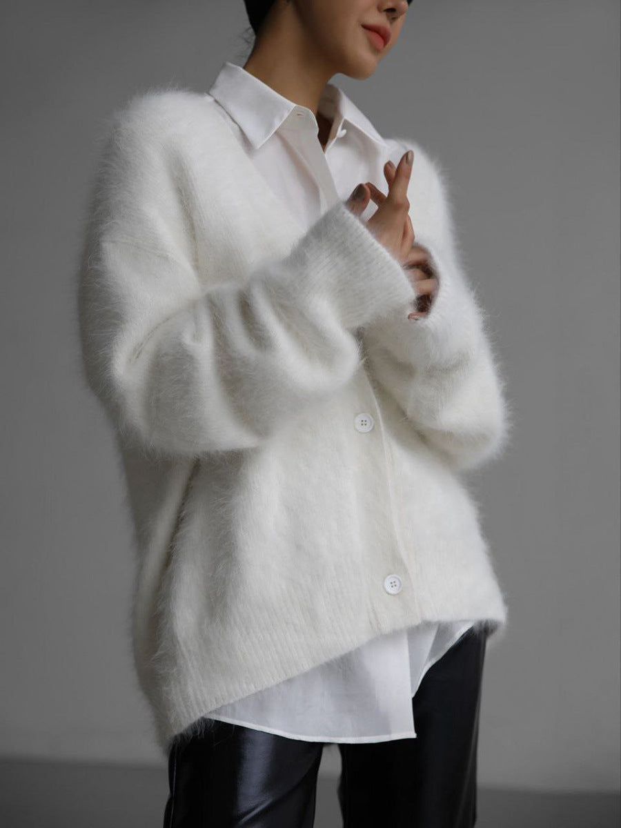 Cassey | Stilvolle Lockere Knopfleiste-Cardigan 3