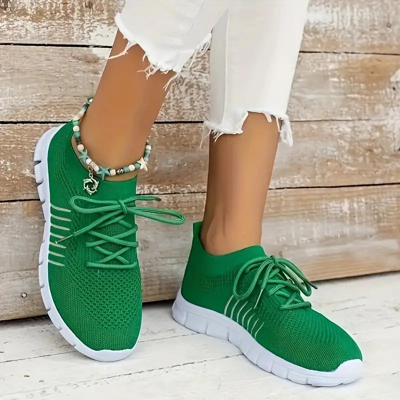 Celia - Atmungsaktive Schnürsenkel Lauftrainer Turnschuhe 1