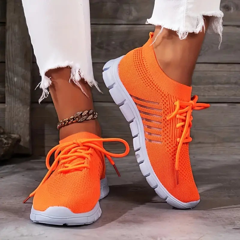 Celia - Atmungsaktive Schnürsenkel Lauftrainer Turnschuhe 3