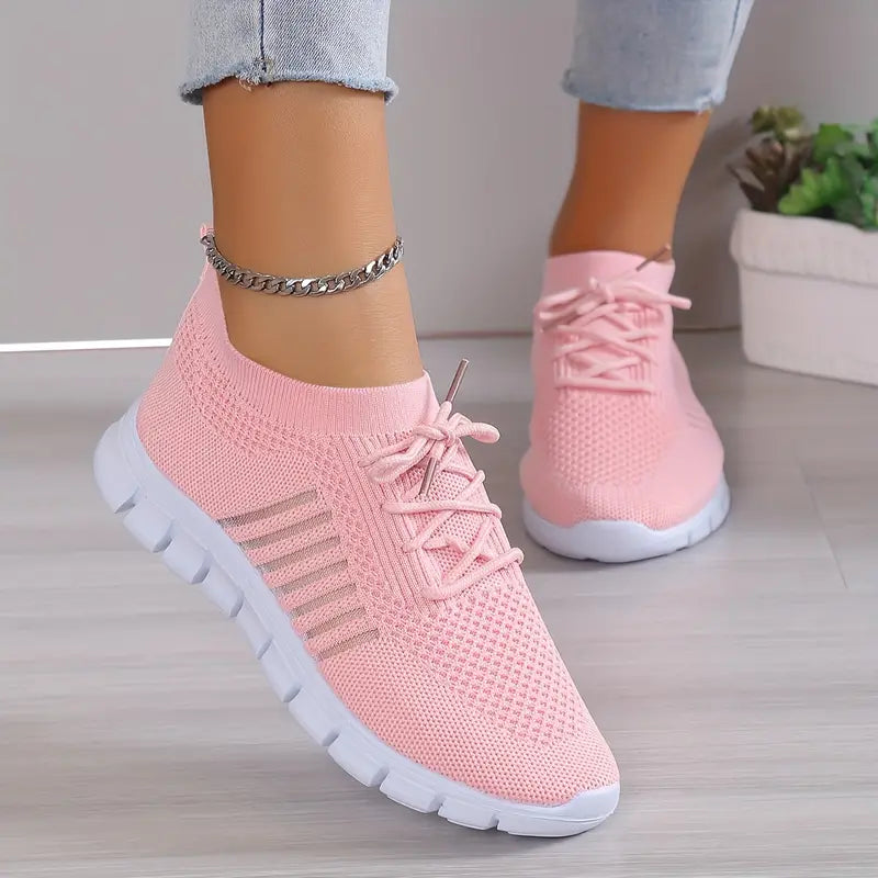 Celia - Atmungsaktive Schnürsenkel Lauftrainer Turnschuhe 4
