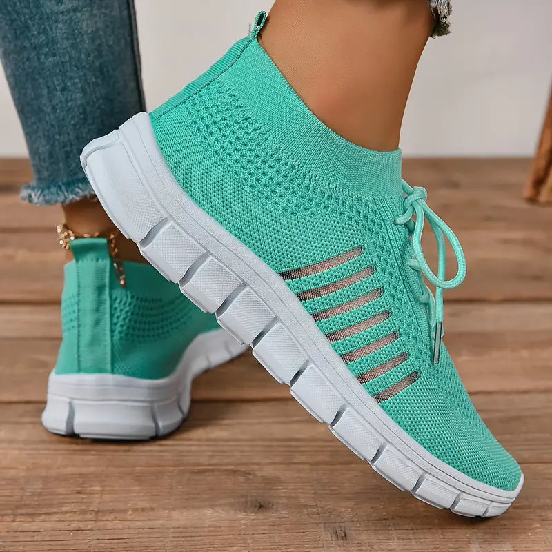 Celia - Atmungsaktive Schnürsenkel Lauftrainer Turnschuhe 6