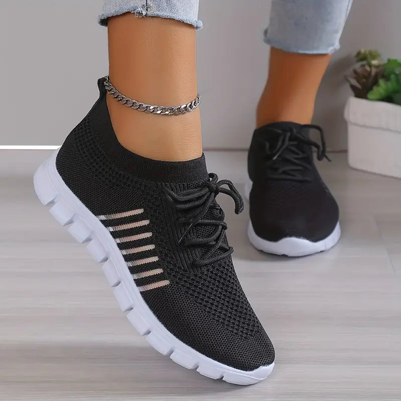 Celia - Atmungsaktive Schnürsenkel Lauftrainer Turnschuhe 7