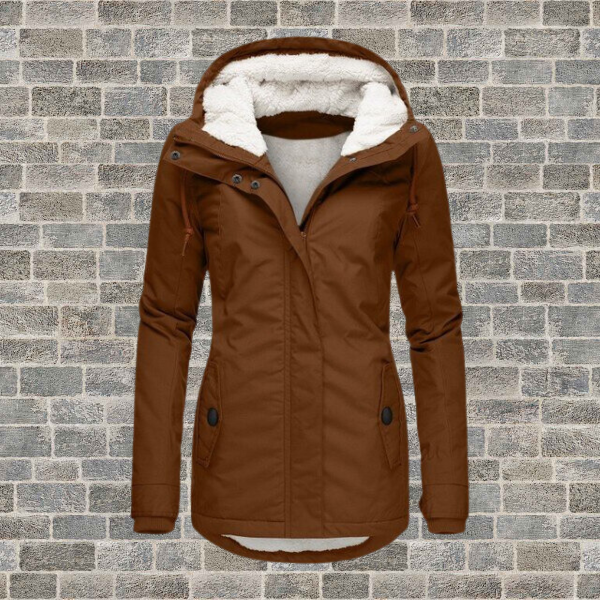 Celine - Neu Plissierter Baumwollmantel mit Kapuze aus Lambswool 2