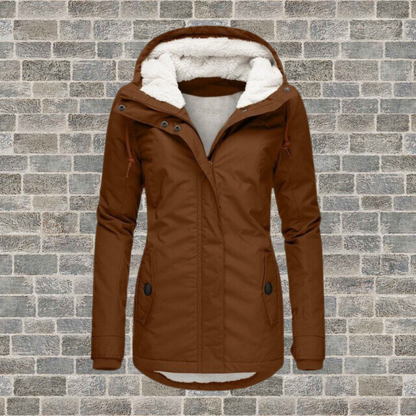 Celine - Neu Plissierter Baumwollmantel mit Kapuze aus Lambswool 2