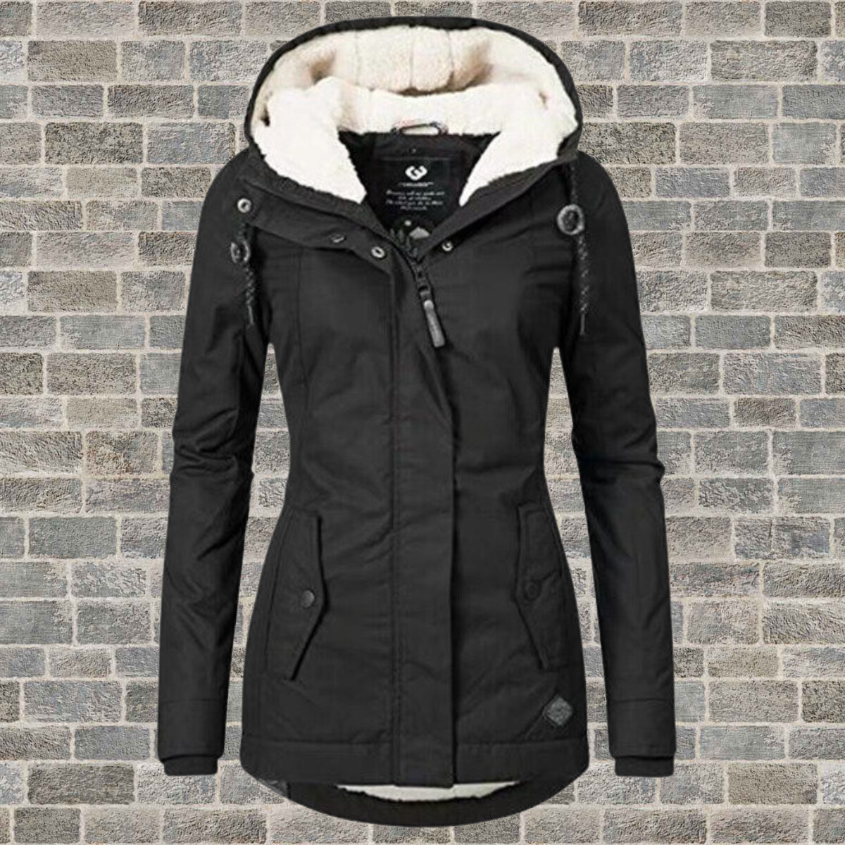 Celine - Neu Plissierter Baumwollmantel mit Kapuze aus Lambswool 3