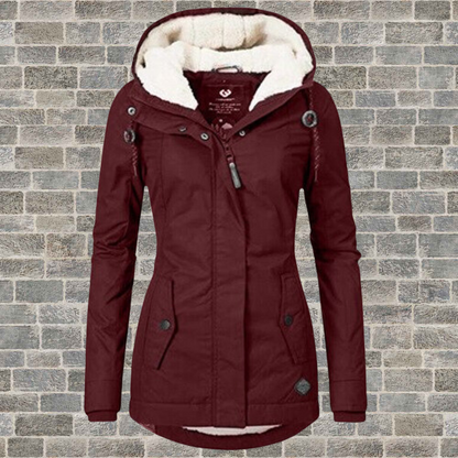 Celine - Neu Plissierter Baumwollmantel mit Kapuze aus Lambswool 4