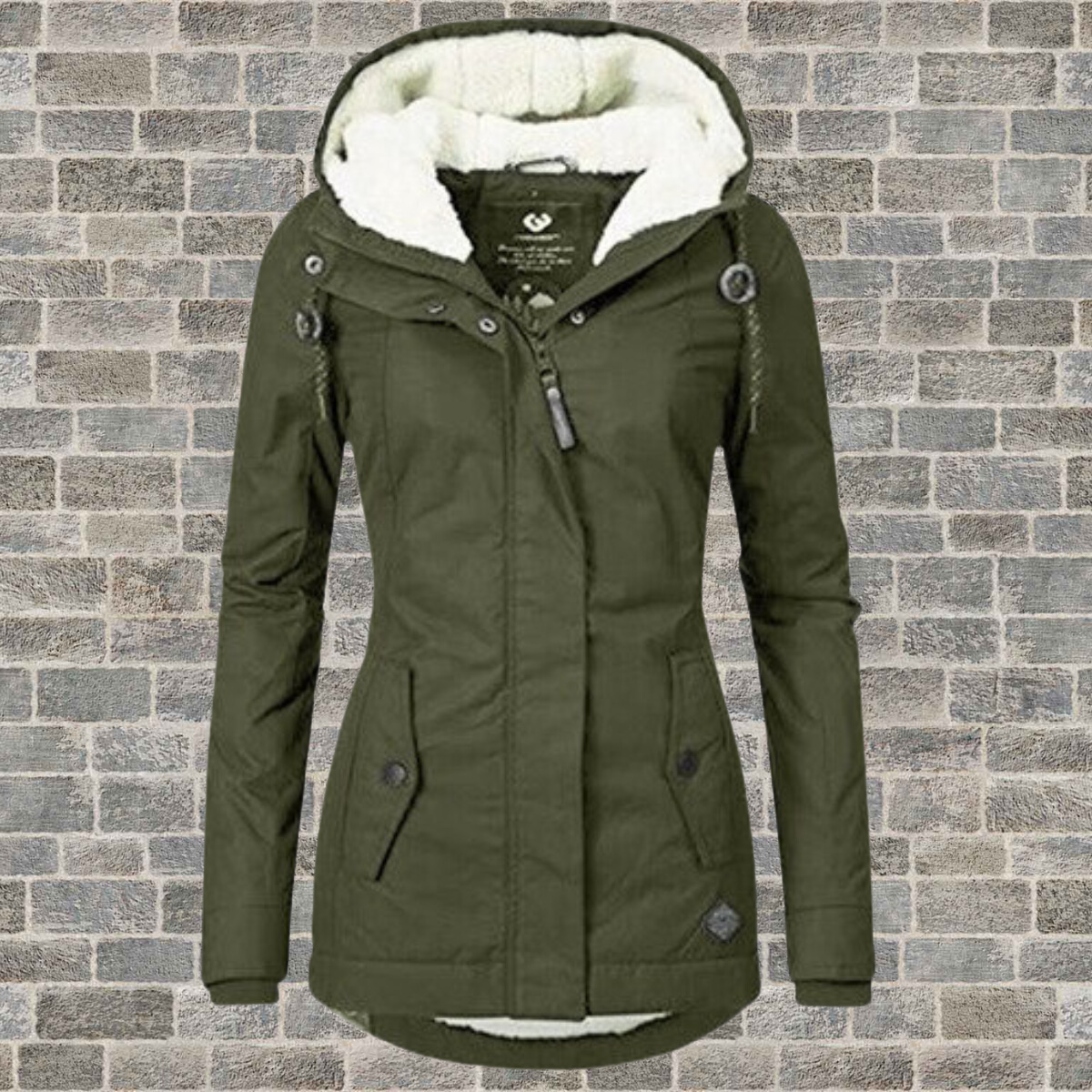 Celine - Neu Plissierter Baumwollmantel mit Kapuze aus Lambswool 5