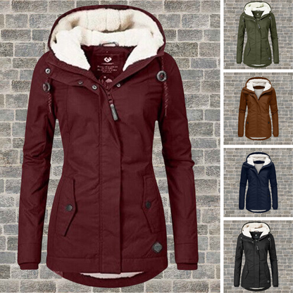 Celine - Neu Plissierter Baumwollmantel mit Kapuze aus Lambswool 6