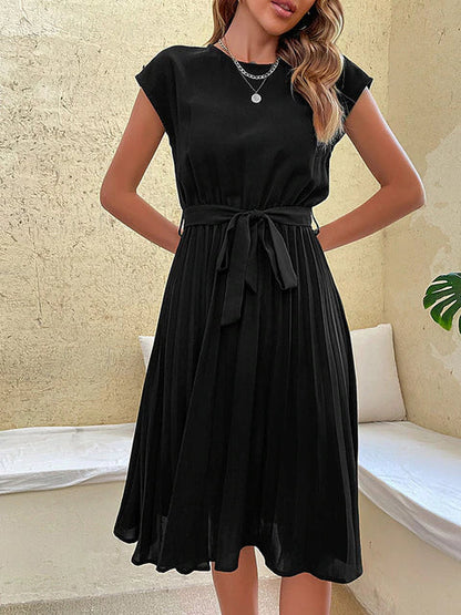 Claire - Kurzärmeliges plissiertes lässiges Minikleid für den Sommer 2024 0