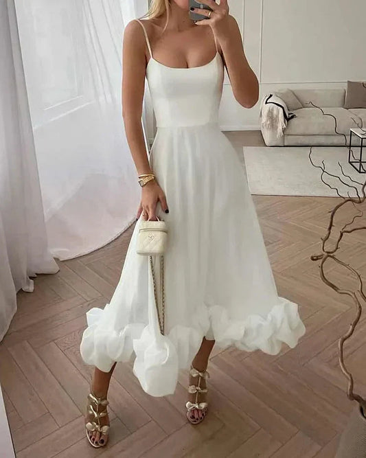 Claudi - Elegantes Midikleid - Schick - Luxe Materialen - Ideal für Partys für Damen 1