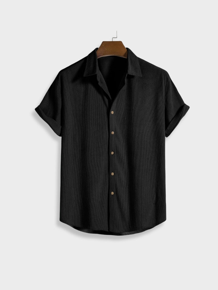Corduroy kurze Hose + hemd kurzarm herren - Old money style 6