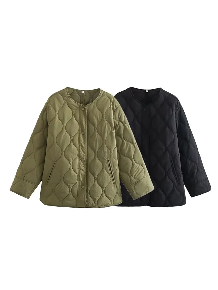 Cori - Gesteppte Oversize-Jacke mit Druckknöpfen 6