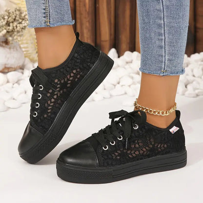 Damen-Spitzen-Plattform-Sneaker 2