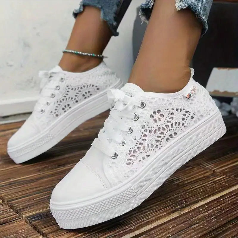 Damen-Spitzen-Plattform-Sneaker 3