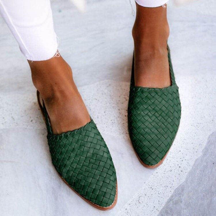 Damen Slipper – Handgeflochtene Sommerschuhe mit offenem Fersenbereich 4
