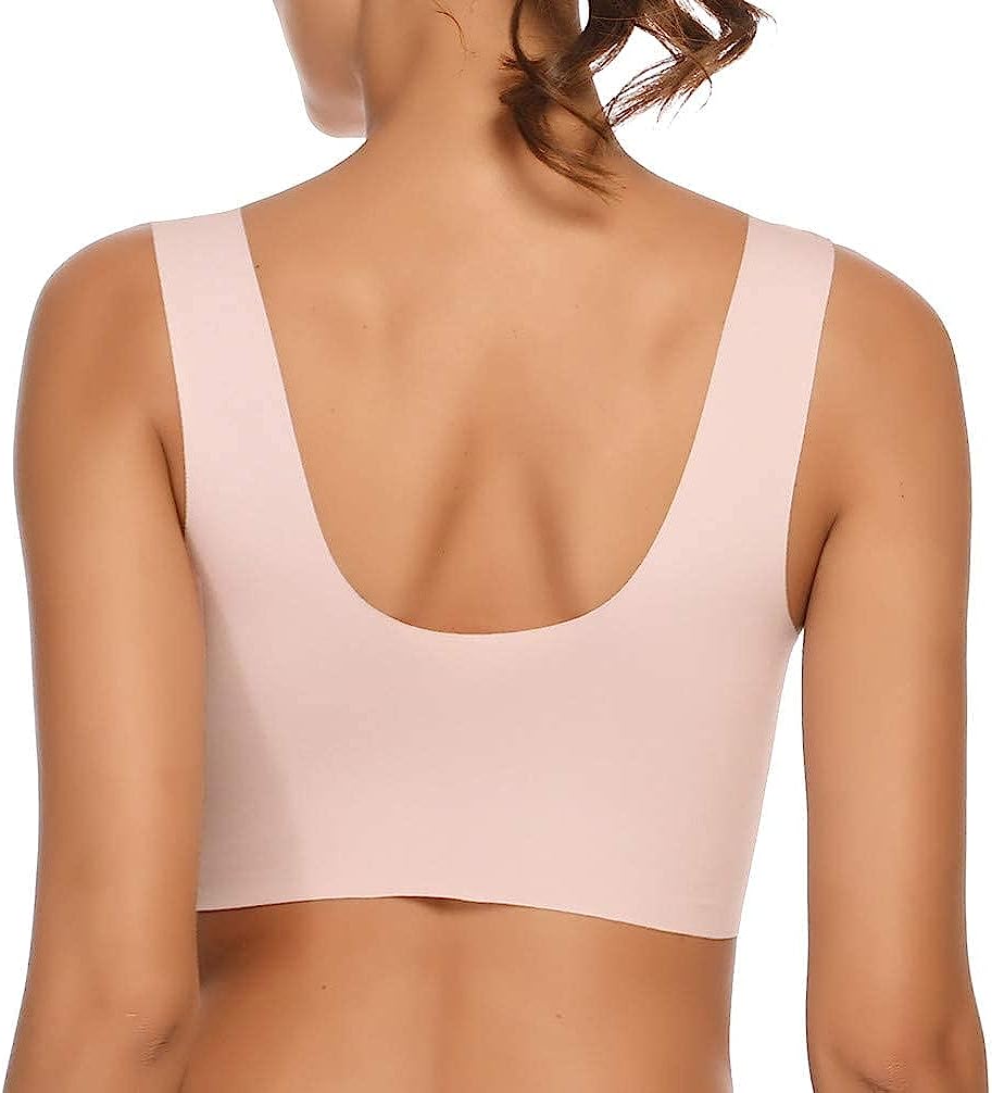 Damen Soft-BH ohne Bügel – Nahtloser Komfort-BH mit Mesh-Einsatz & breiten Trägern für Alltag & Freizeit 3