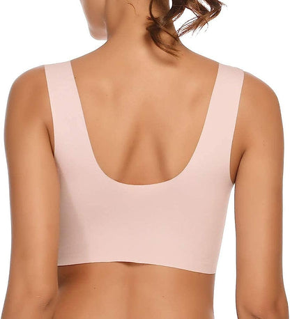 Damen Soft-BH ohne Bügel – Nahtloser Komfort-BH mit Mesh-Einsatz & breiten Trägern für Alltag & Freizeit 3