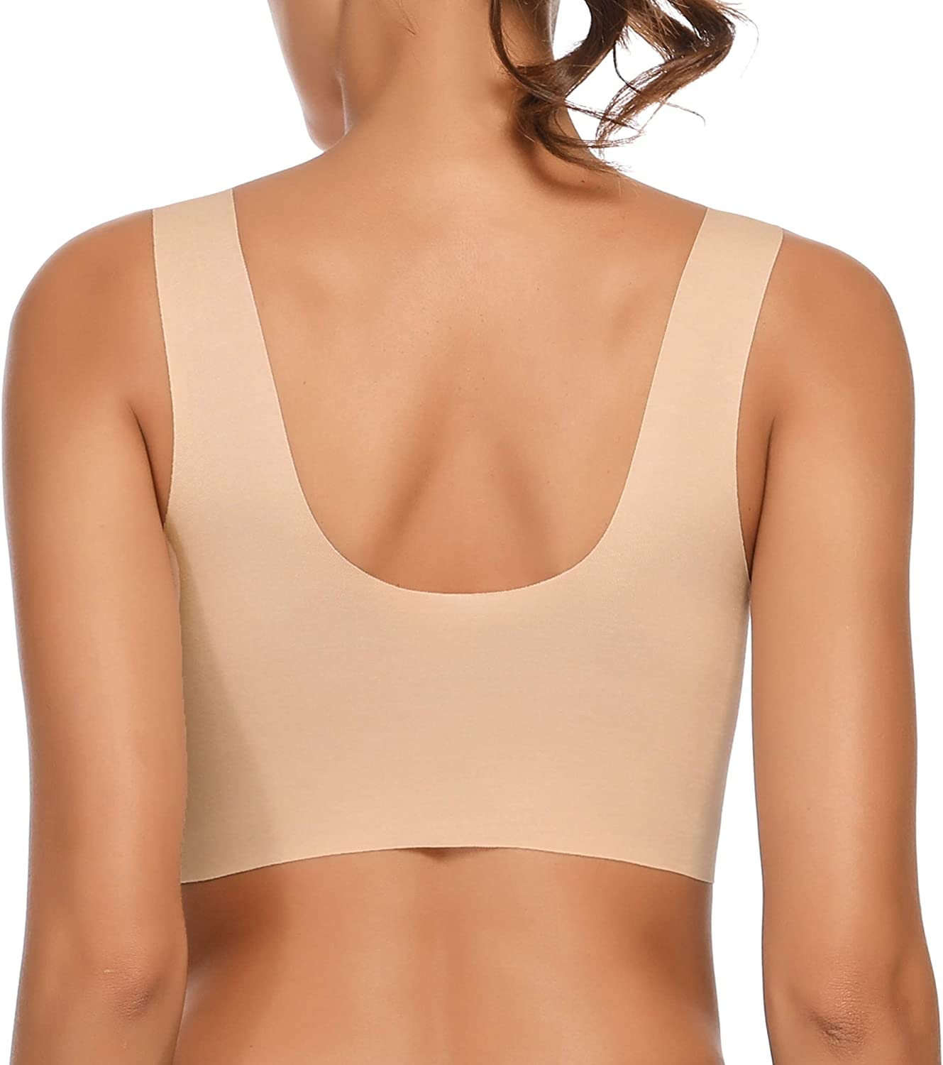 Damen Soft-BH ohne Bügel – Nahtloser Komfort-BH mit Mesh-Einsatz & breiten Trägern für Alltag & Freizeit 5