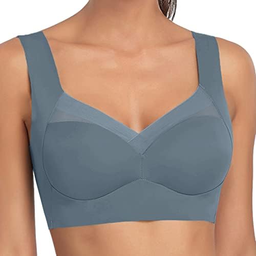 Damen Soft-BH ohne Bügel – Nahtloser Komfort-BH mit Mesh-Einsatz & breiten Trägern für Alltag & Freizeit 7