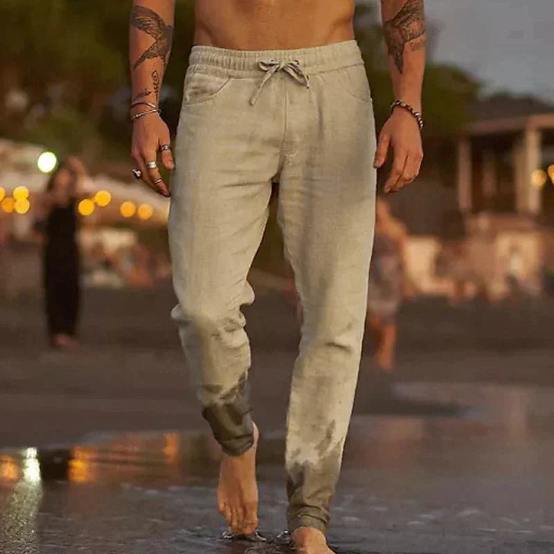 David – lässige leinenhose für herren 0