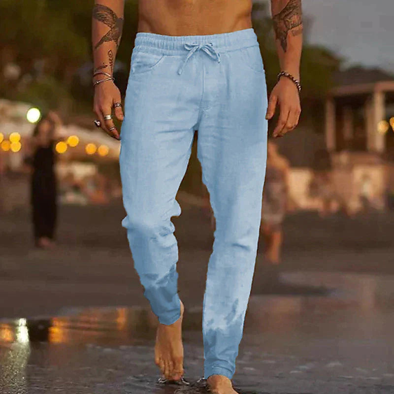 David – lässige leinenhose für herren 1