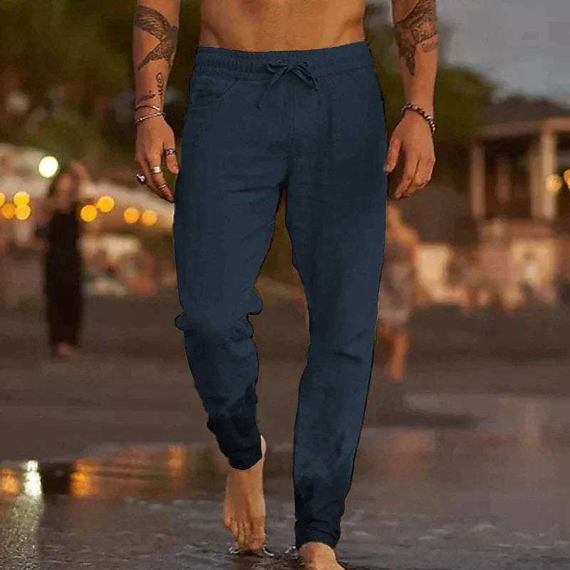 David – lässige leinenhose für herren 2