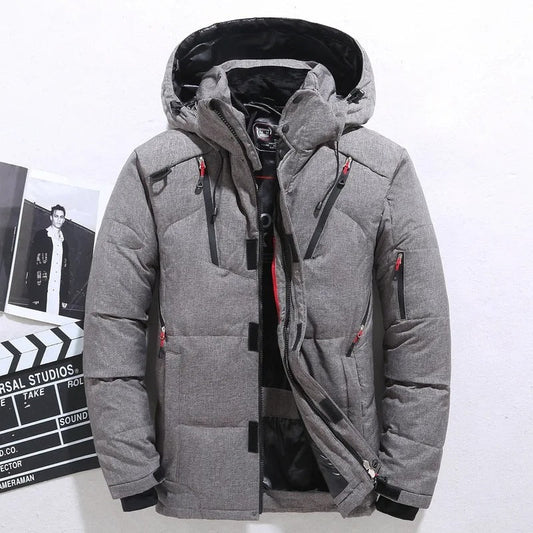 Dicke Warme Winterjacke mit Fell Innenfutter und Kapuze für Herren | Perfekt für Outdoor-Aktivitäten 1