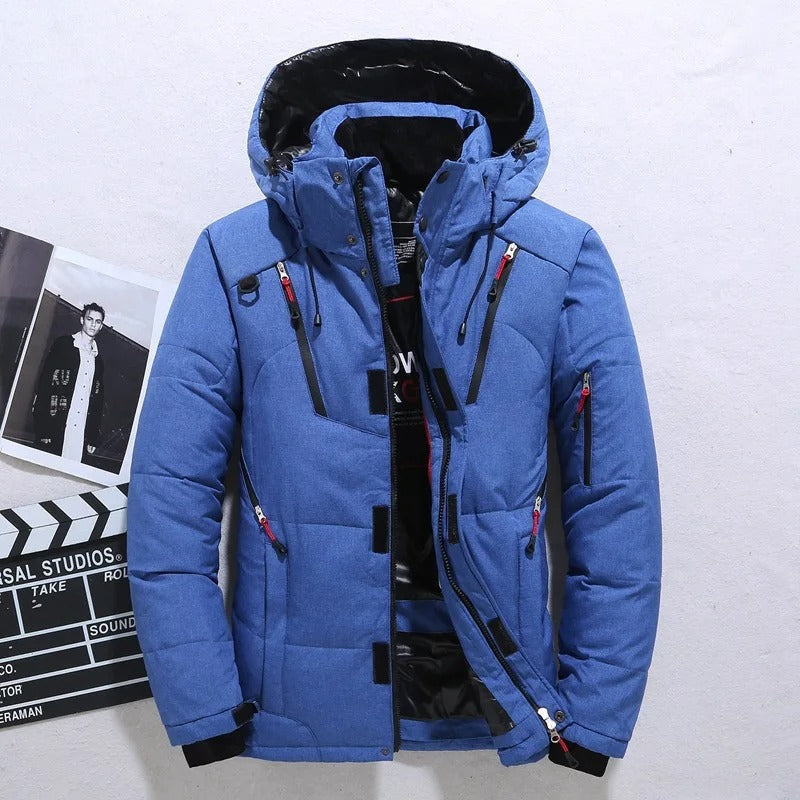 Dicke Warme Winterjacke mit Fell Innenfutter und Kapuze für Herren | Perfekt für Outdoor-Aktivitäten 4