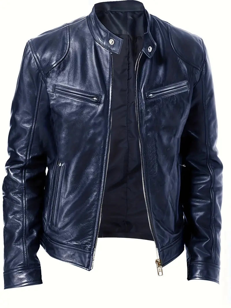 Elegante Lederjacke mit Taschen für Herren | Chic und Perfekt für den Alltag 2