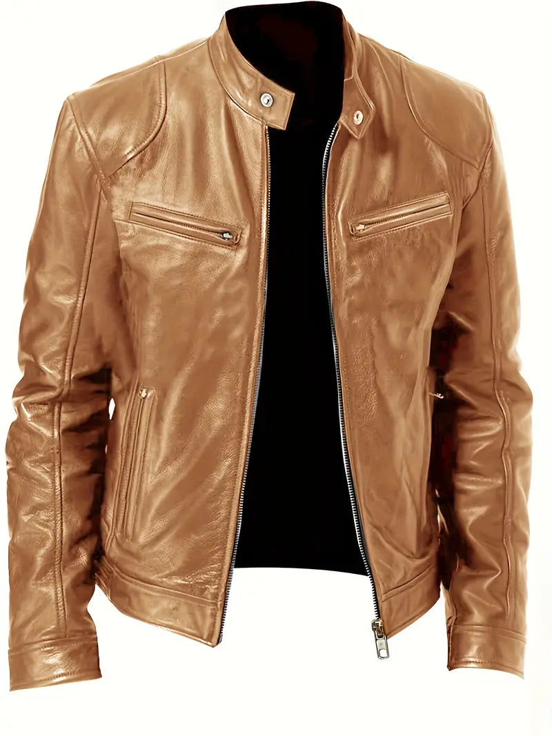 Elegante Lederjacke mit Taschen für Herren | Chic und Perfekt für den Alltag 3