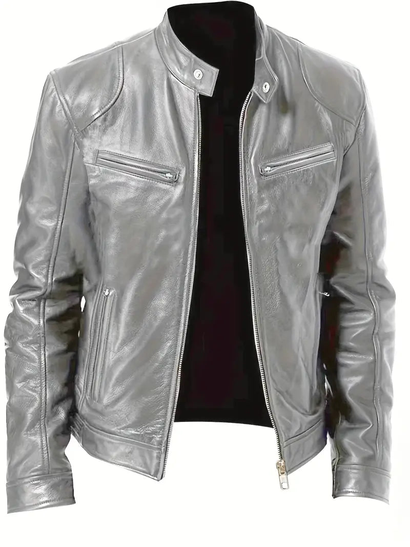Elegante Lederjacke mit Taschen für Herren | Chic und Perfekt für den Alltag 4
