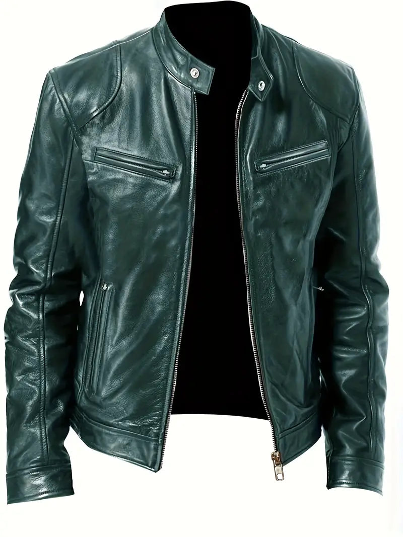 Elegante Lederjacke mit Taschen für Herren | Chic und Perfekt für den Alltag 5