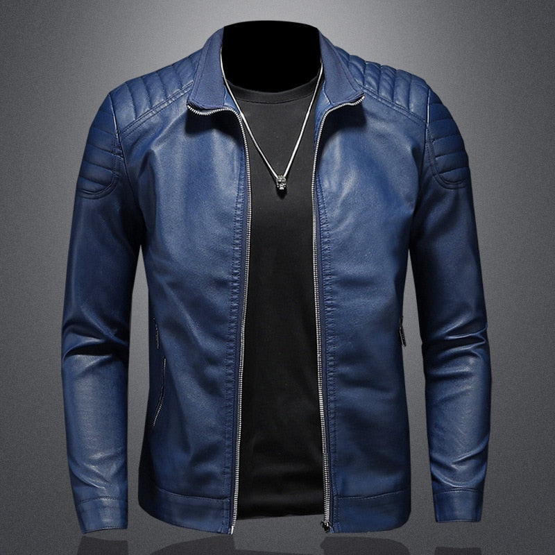 Elegante Lederjacke mit Taschen für Herren | Perfekt für den Alltag 0