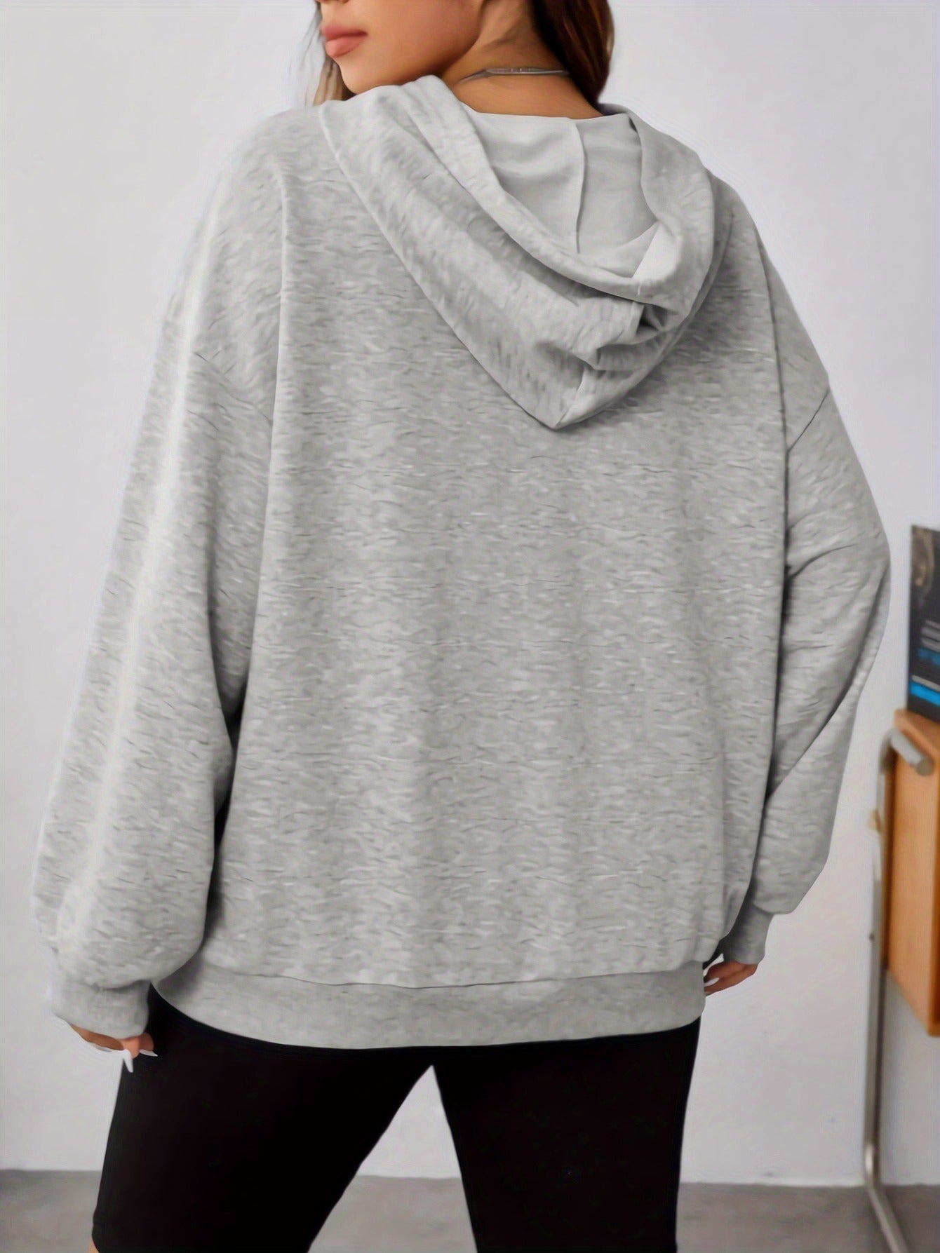 Eleganter Sweat-Pullover-Hoodie mit Katzenprint und Kapuze für Women | Ideal für den Alltag 6