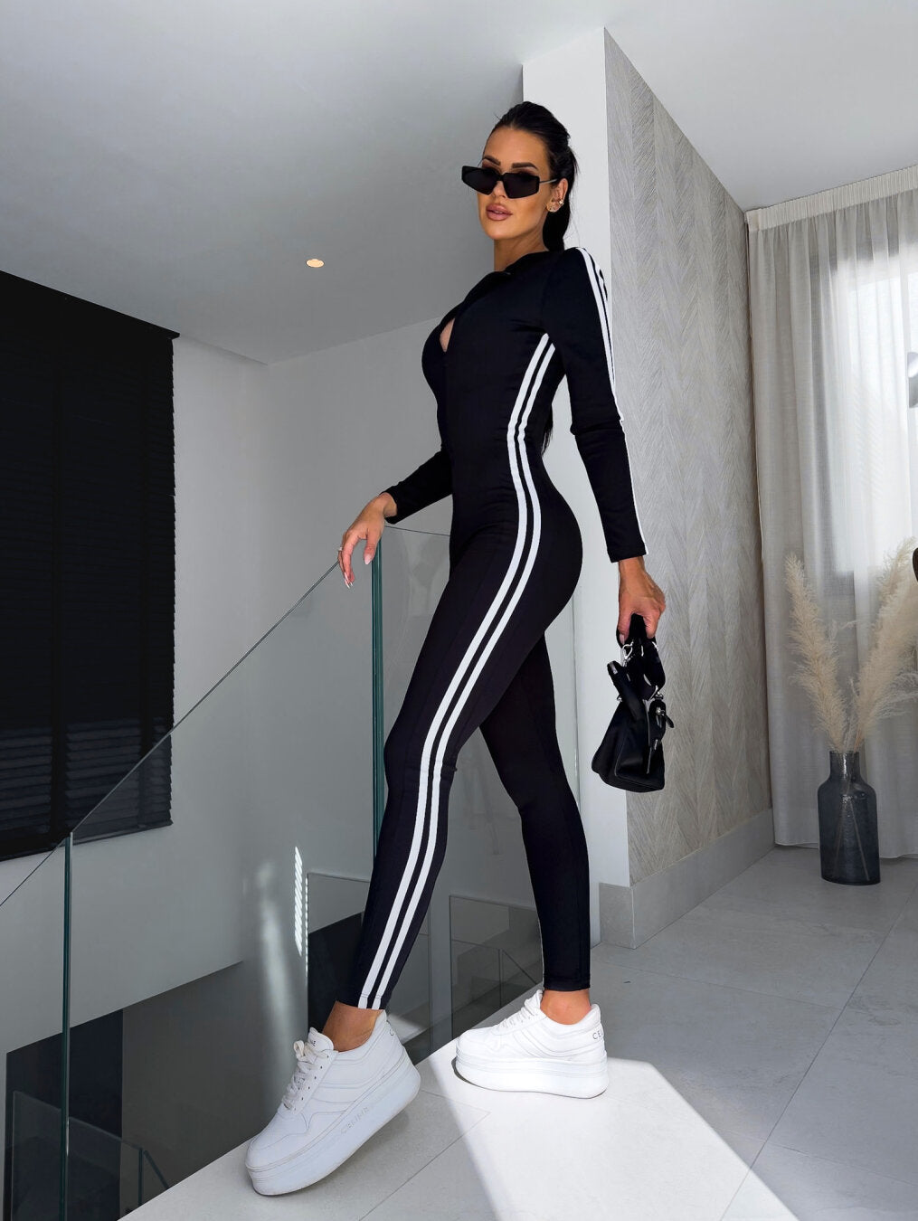 Eleganter Sweater & Jogginghosen Mit Streifen Für Damen | Ideal für Herbst/Winter 0