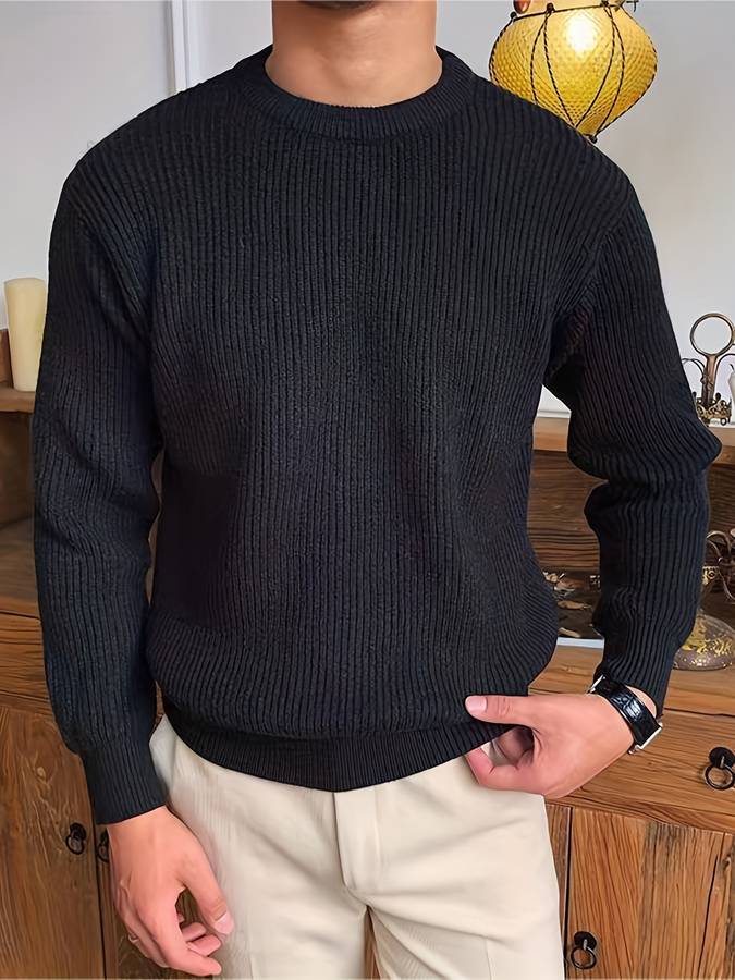 Eleganter strukturierter Pullover 0