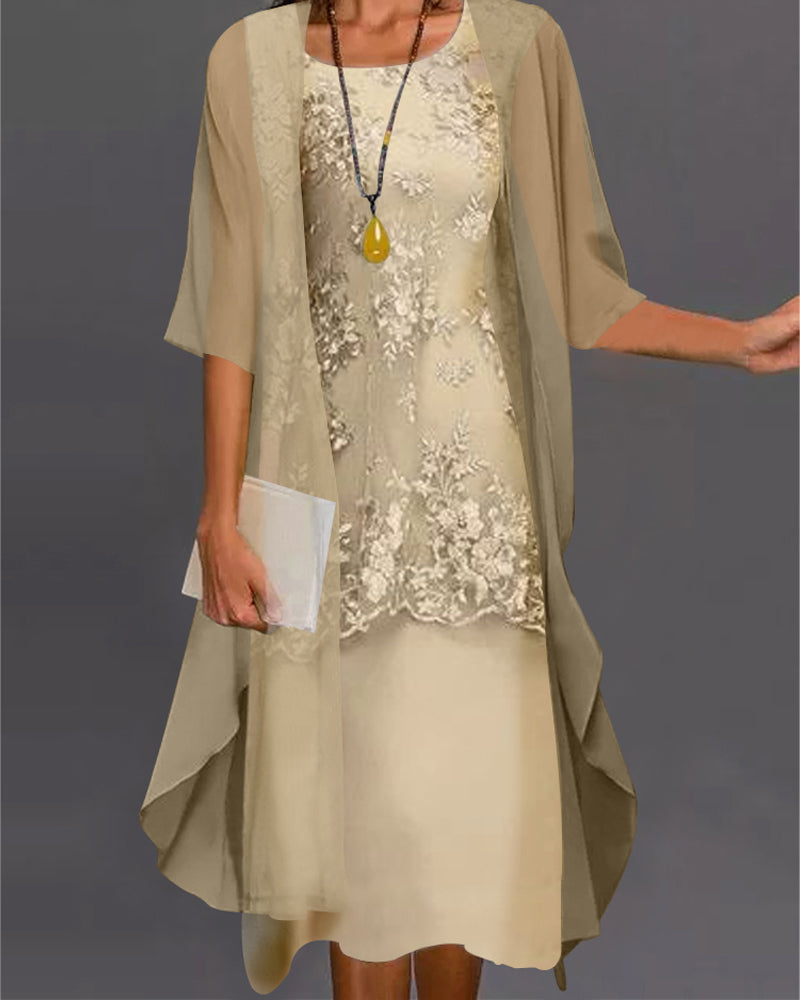 Elegantes Chiffonkleid in zwei Teilen 1