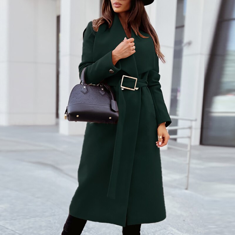 Engel - Eleganter Wollmantel mit Gürtel 6