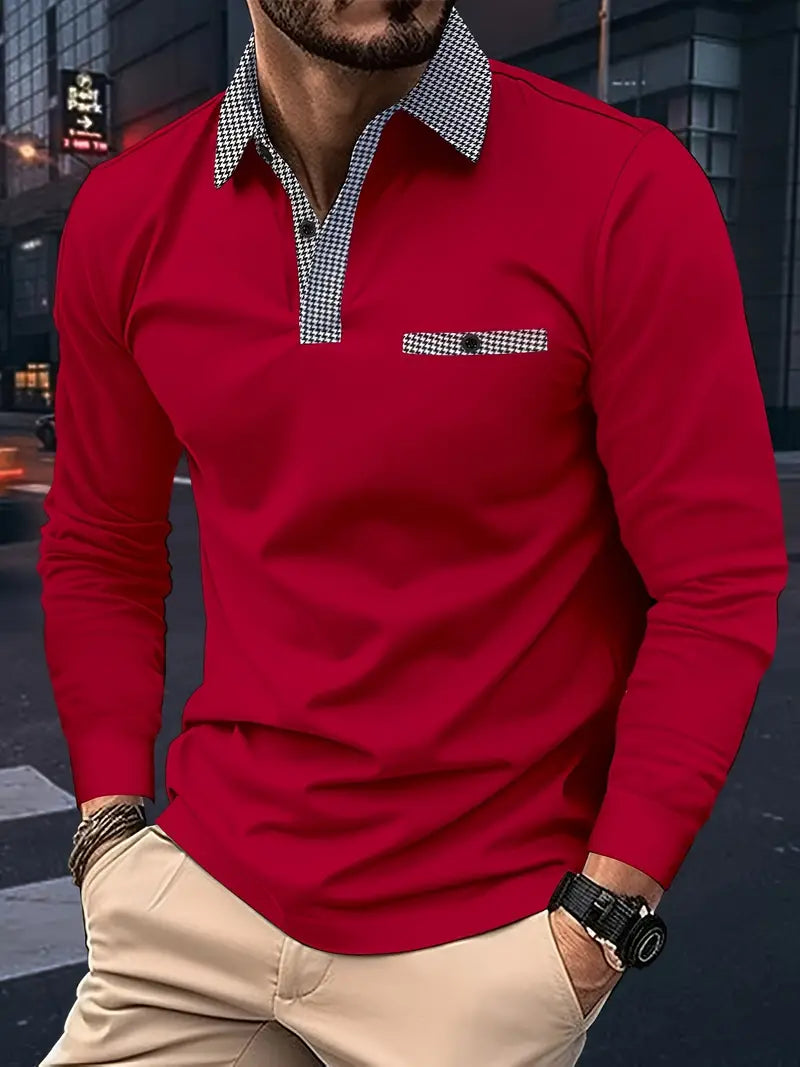 Ethan – klassisches langarm poloshirt für den frühling 0
