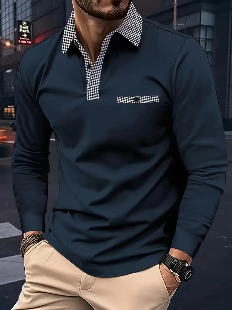 Ethan – klassisches langarm poloshirt für den frühling 1