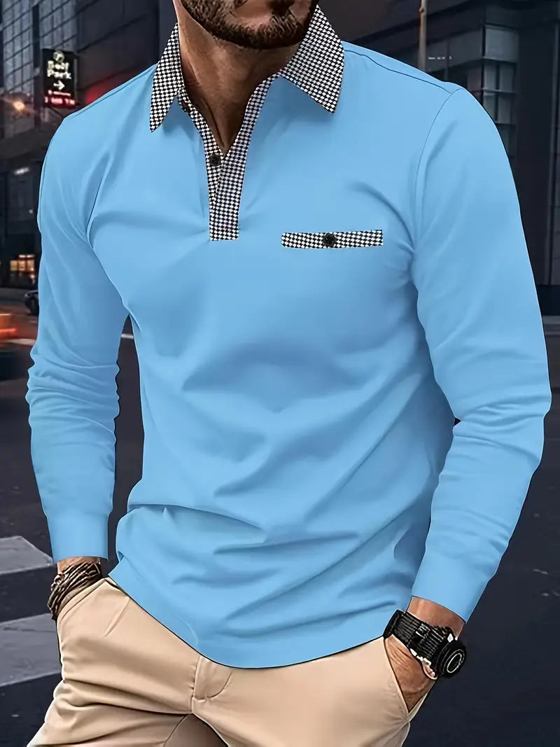 Ethan – klassisches langarm poloshirt für den frühling 2