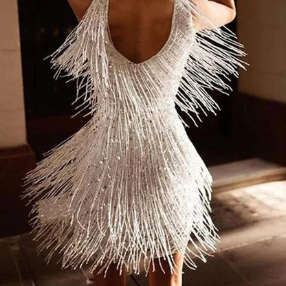 Evelina - Quasten Minikleid - Elegant - Luxuriöse Materialien - Ideal für Partys für Damen 4