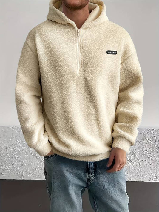 Fleecepullover mit Kapuze 0