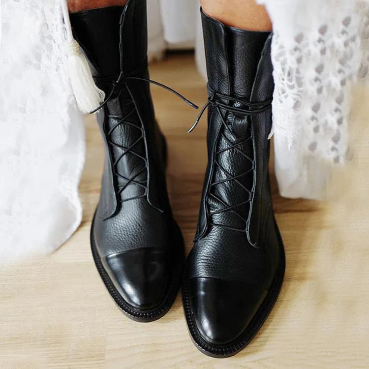 Gaboura klassische vintage-stiefel mit absatz für damen - hochwertig, stylish, warm & bequem 0