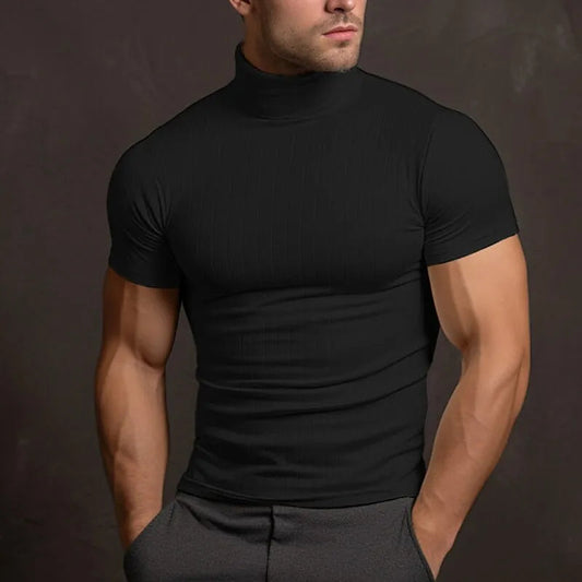 Gerald | Eleganter und bequemer Kurzarm-Rollkragenpullover für Männer 0