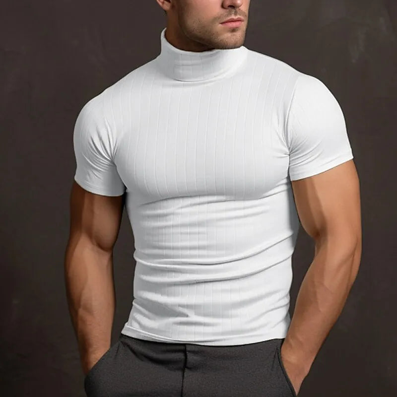 Gerald | Eleganter und bequemer Kurzarm-Rollkragenpullover für Männer 1