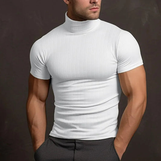 Gerald | Eleganter und bequemer Kurzarm-Rollkragenpullover für Männer 1