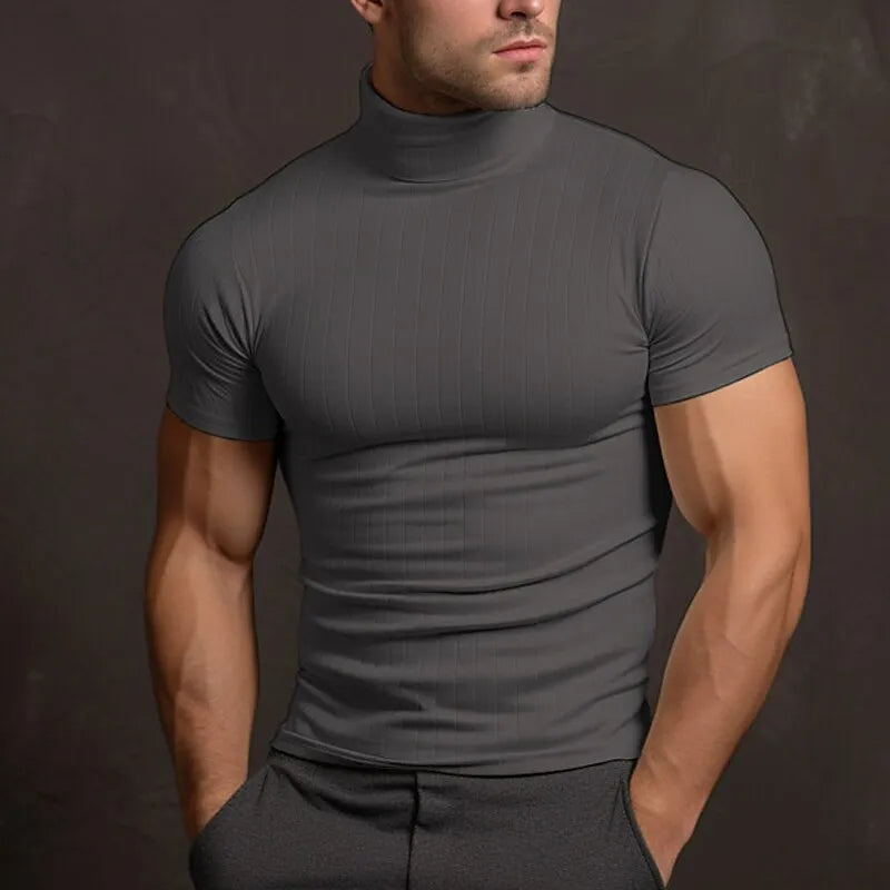 Gerald | Eleganter und bequemer Kurzarm-Rollkragenpullover für Männer 2