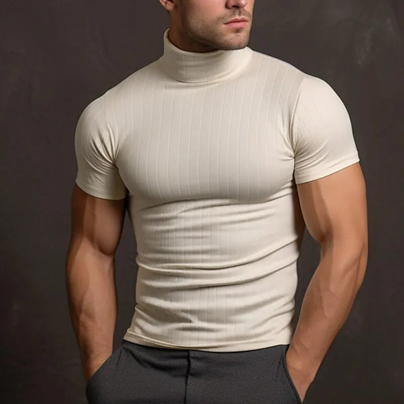 Gerald | Eleganter und bequemer Kurzarm-Rollkragenpullover für Männer 3