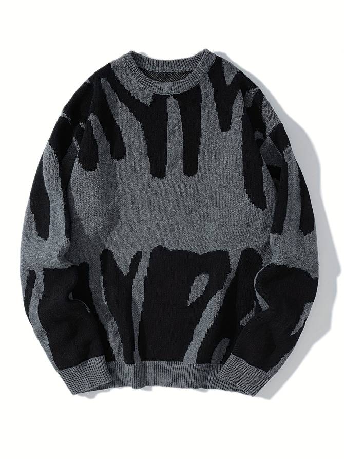 Grauer Pullover für Männer 0